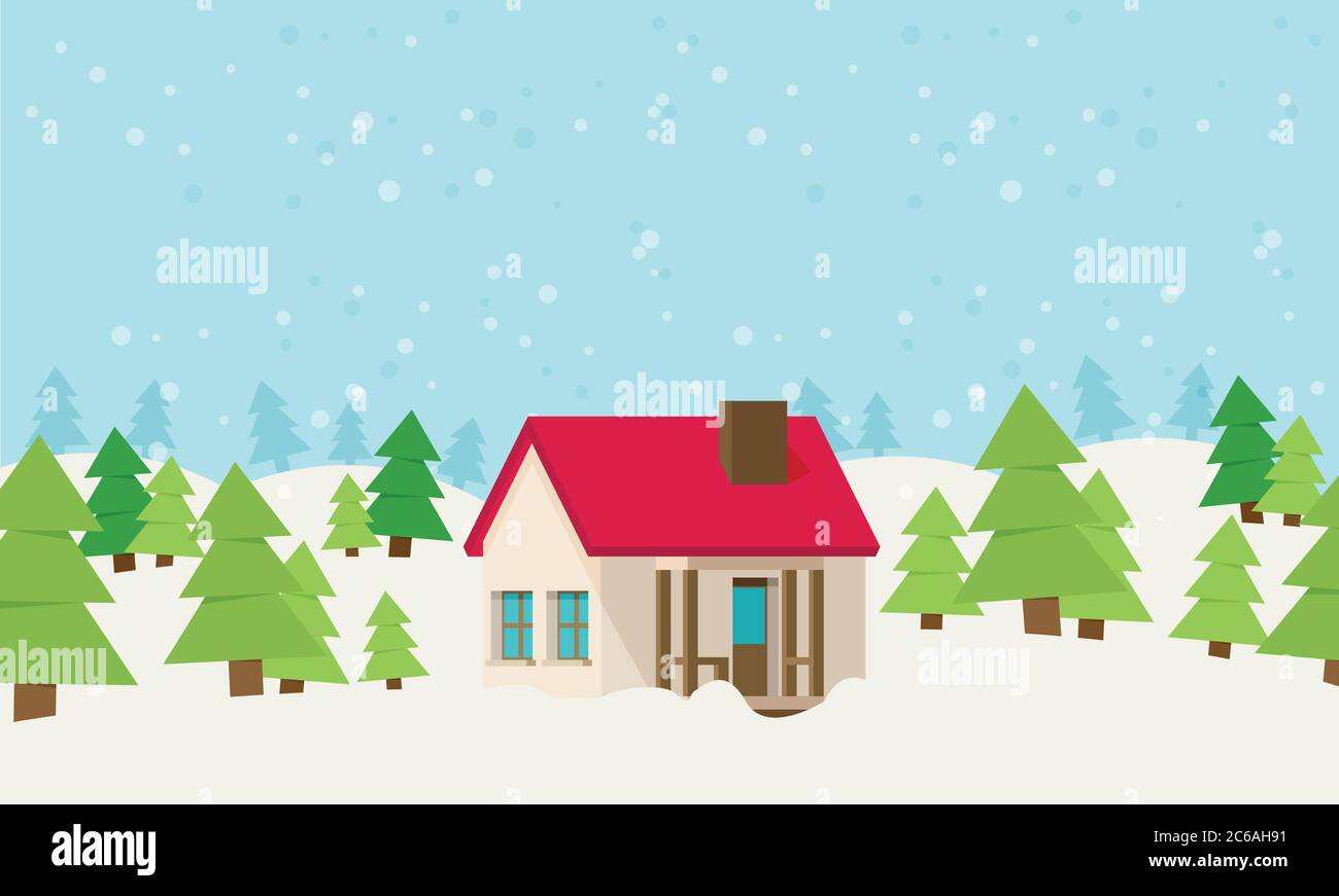 Christmas card with house Stock Vector Image & Art - Alamy