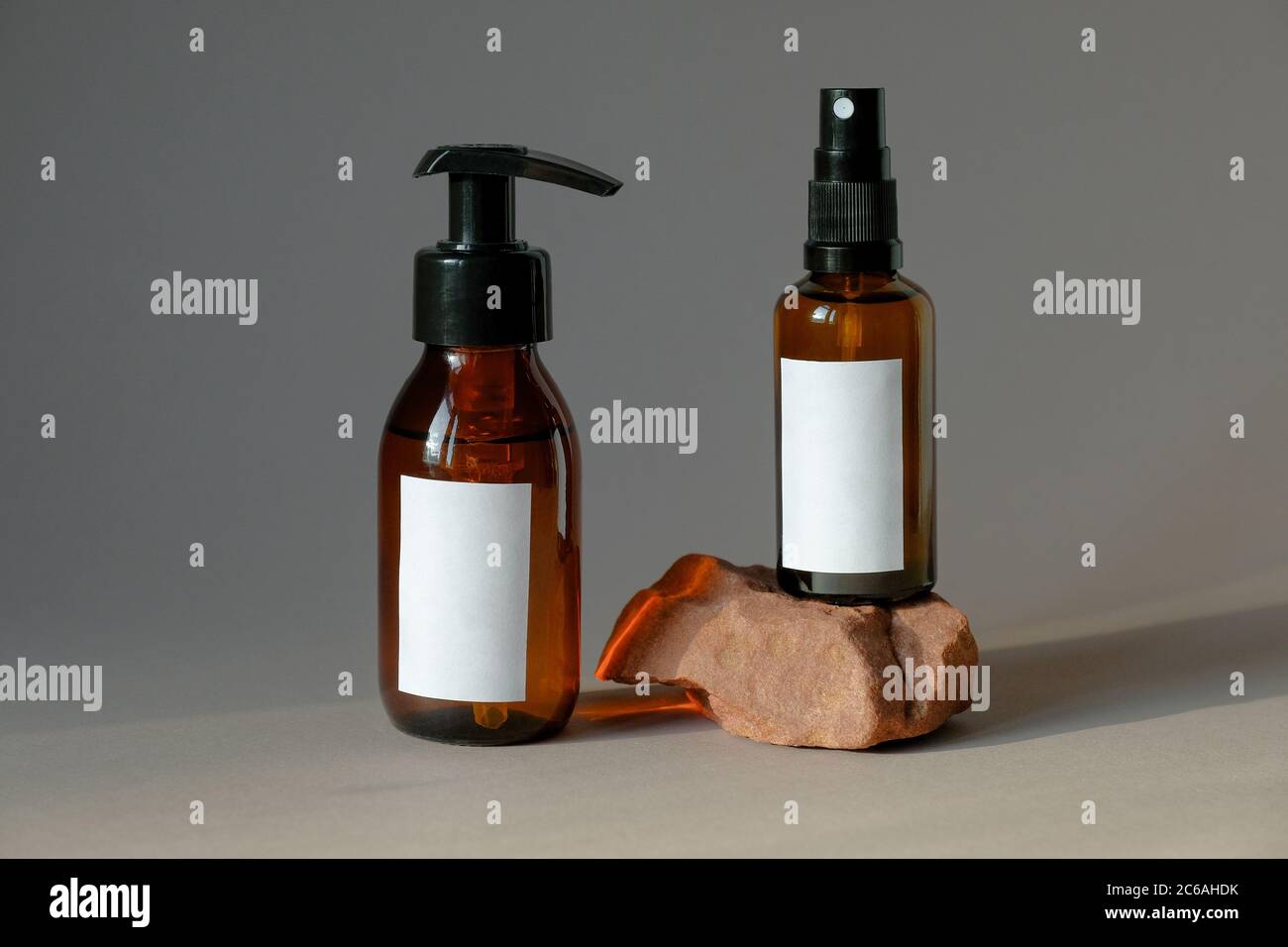 Download Amber Glass Cosmetic Bottles Mockups Natural Organic Hand Gel In Pump Bottle And Body Lotion In Spray Bottle Beauty Product Packaging Design Stock Photo Alamy