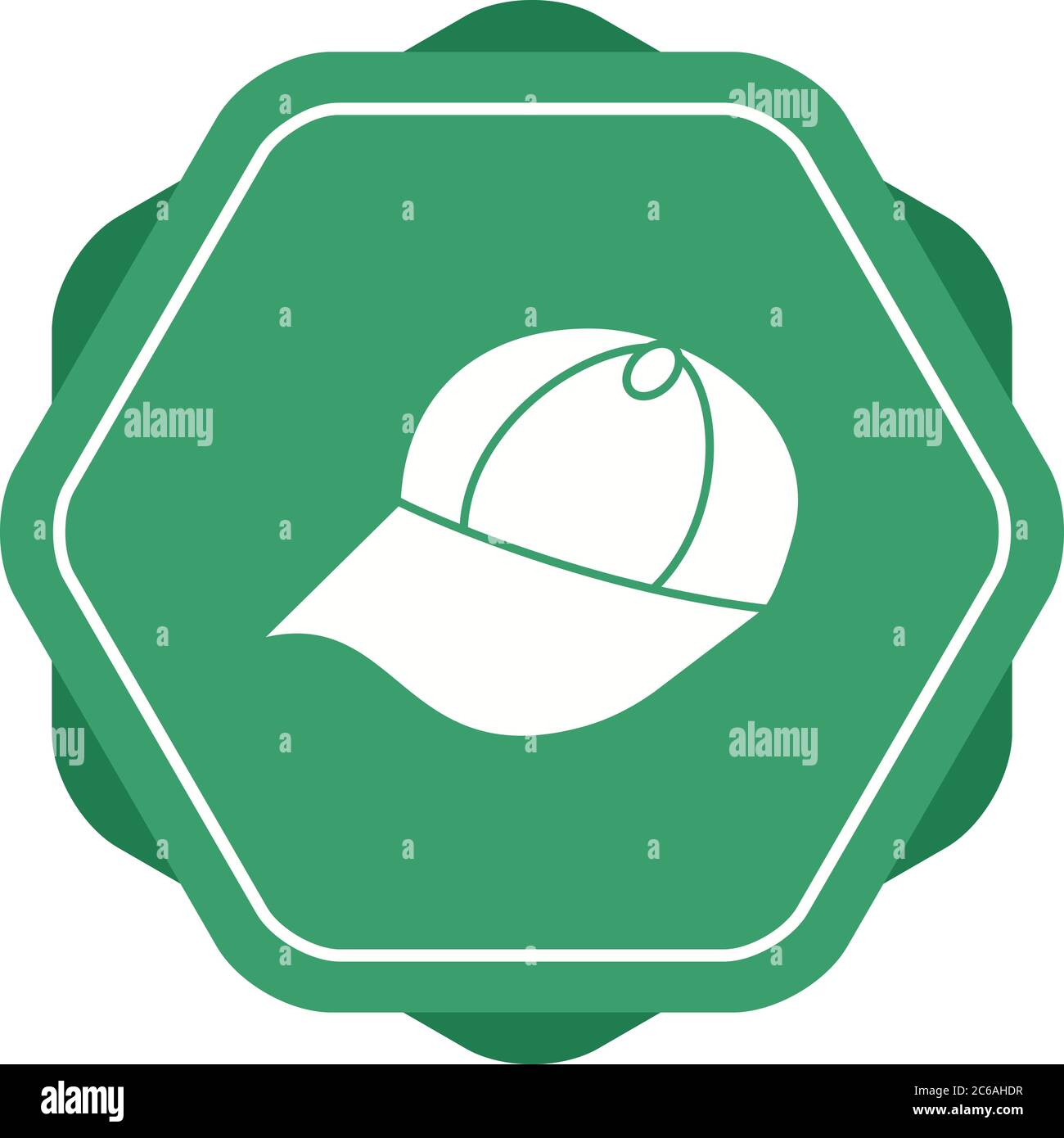 Unique Summer Cap Vector Glyph Icon Stock Vector