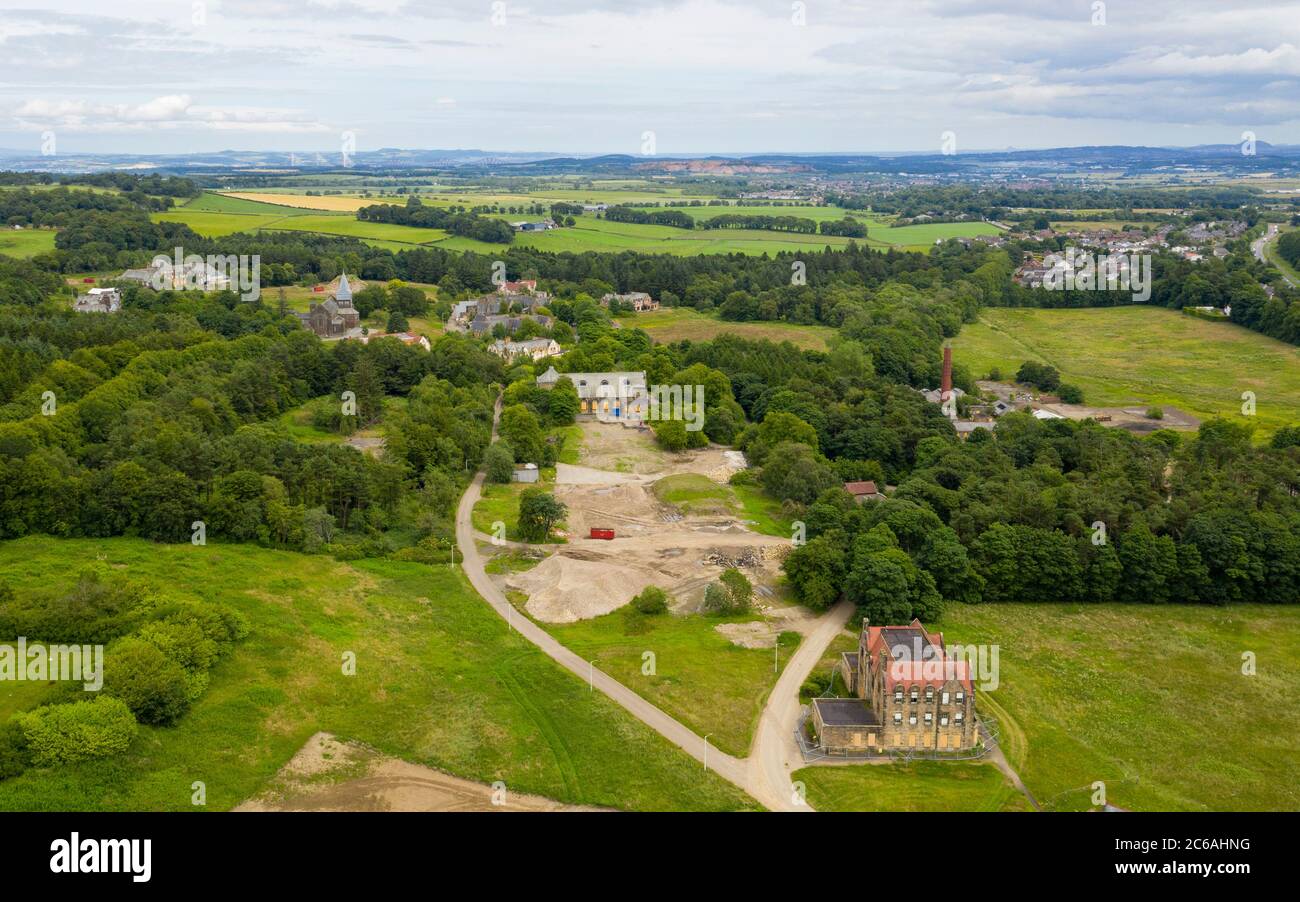 Aerial view of Bangour Village, former Psychiatric Hospital, West