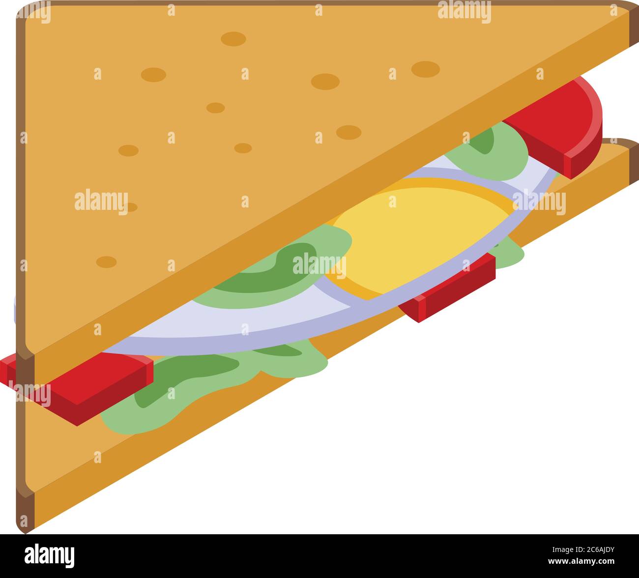 Kid sandwich icon, isometric style Stock Vector