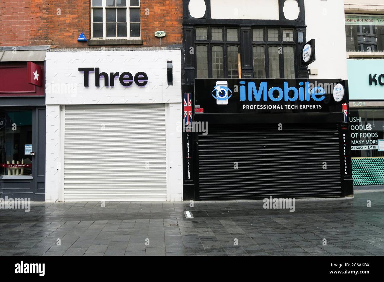 Leicester, UK . 08th July, 2020. Leicester Lockdown: A quiet midweek morning for Leicester city centre. AM Wednesday 8th of July 2020. Leicester, UK. Credit: ANDRYPHOT/Alamy Live News Stock Photo