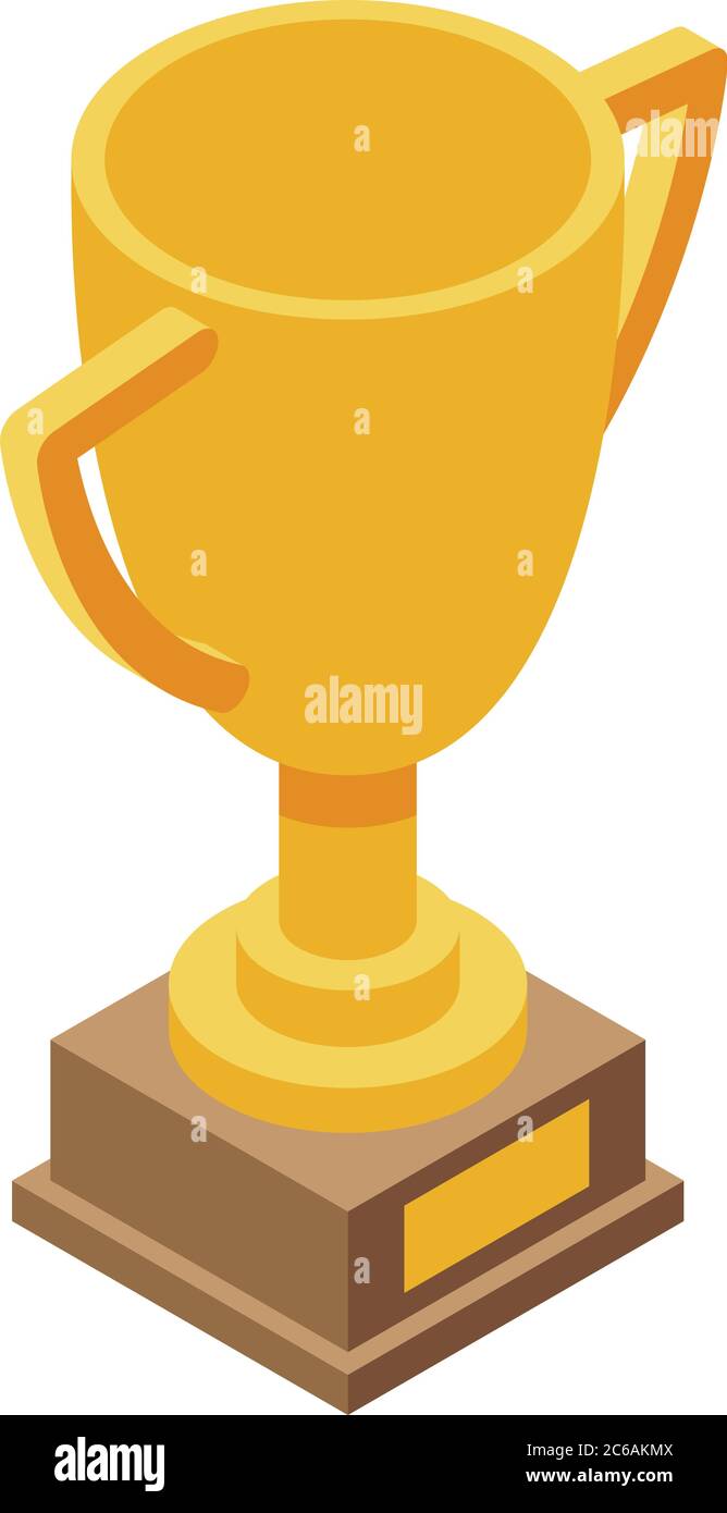 Headhunter cup icon, isometric style Stock Vector