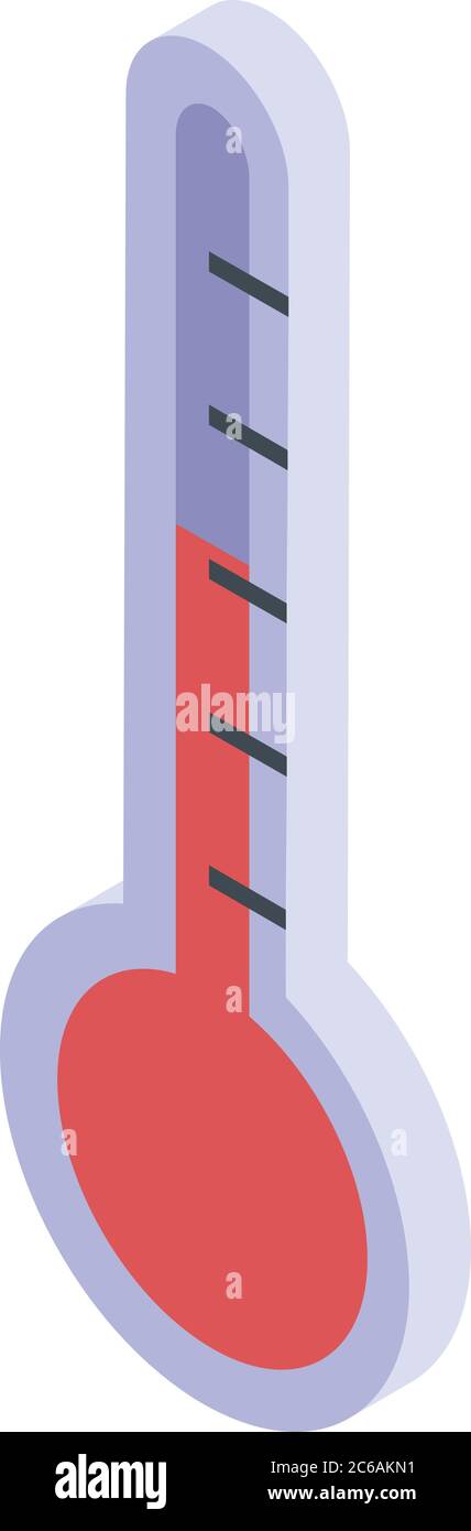 Measles temperature icon, isometric style Stock Vector
