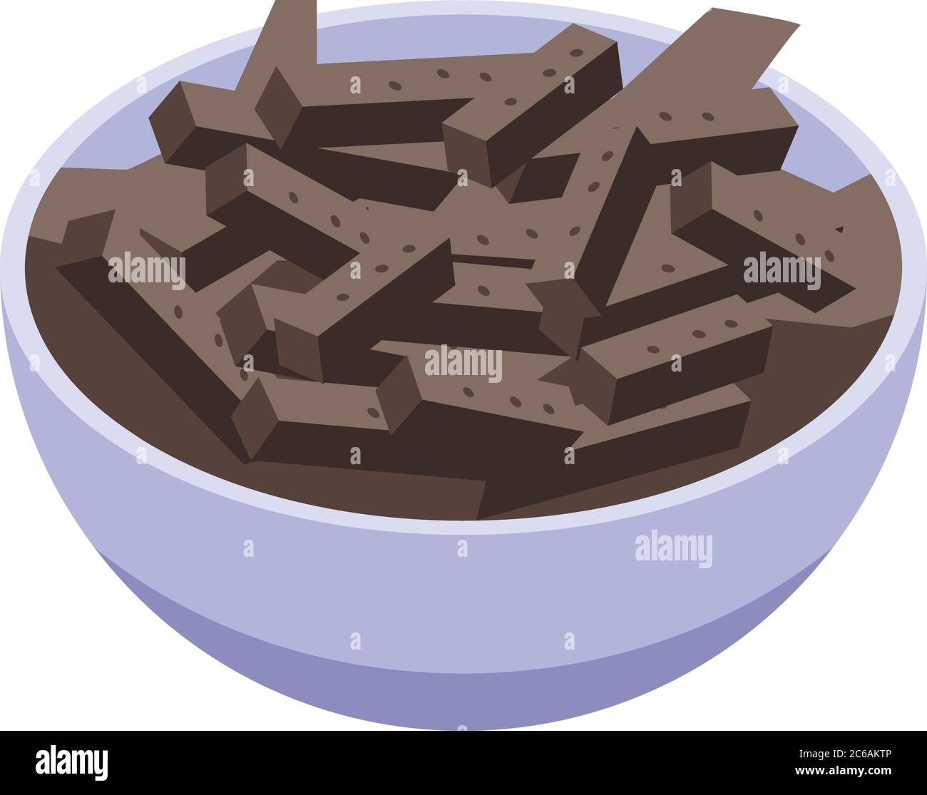 Brown crackers icon, isometric style Stock Vector