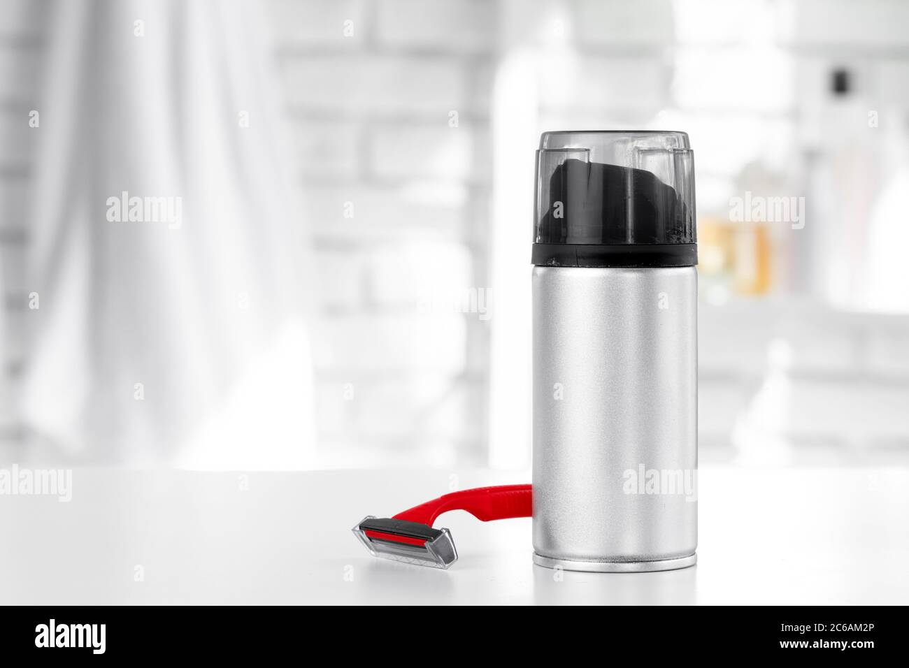 Download Shaving Foam Bottle High Resolution Stock Photography And Images Alamy PSD Mockup Templates