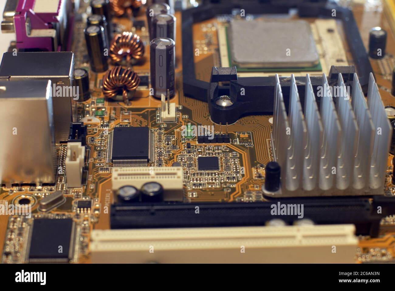 Computer internal hardware circuit board Stock Photo - Alamy