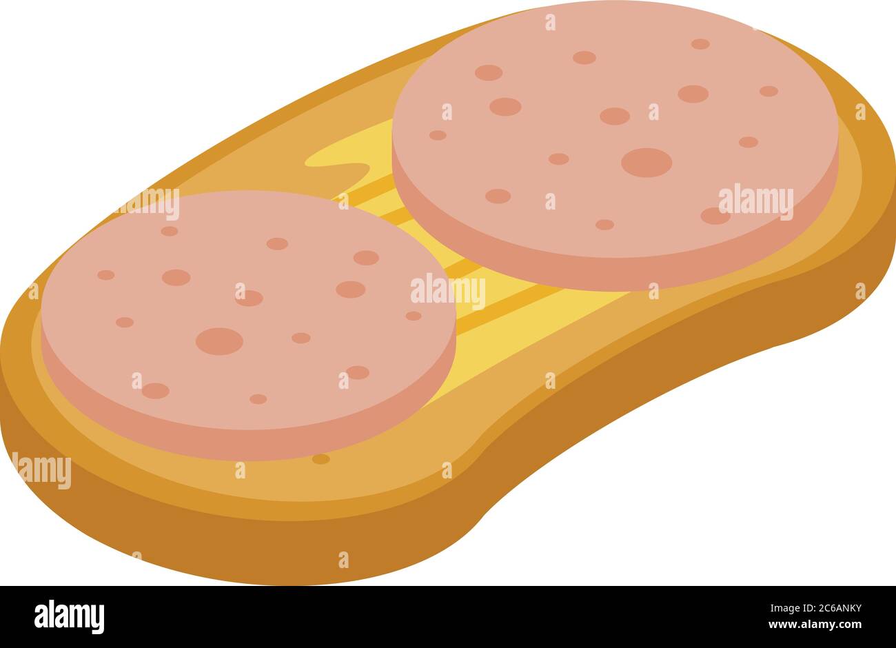 Classic sandwich icon, isometric style Stock Vector