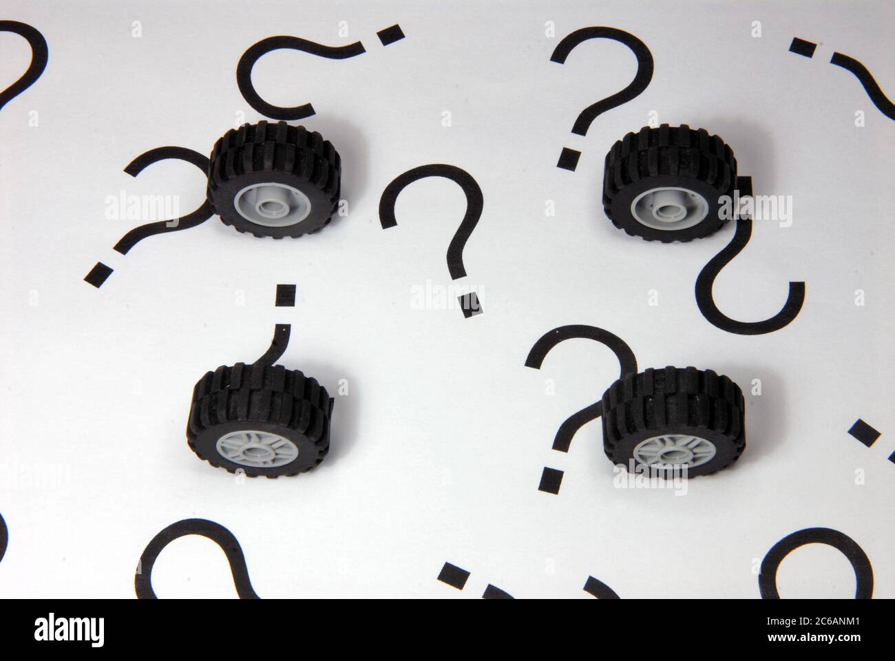 4 wheels and a questionnaire, Choice of car Stock Photo Alamy