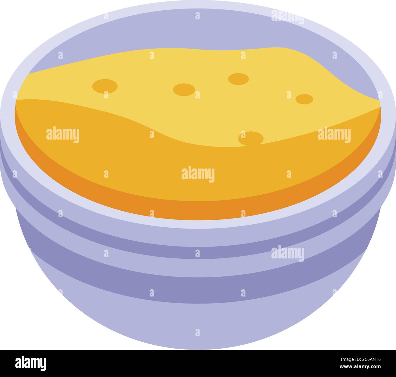 Cereal flakes bowl icon, isometric style Stock Vector