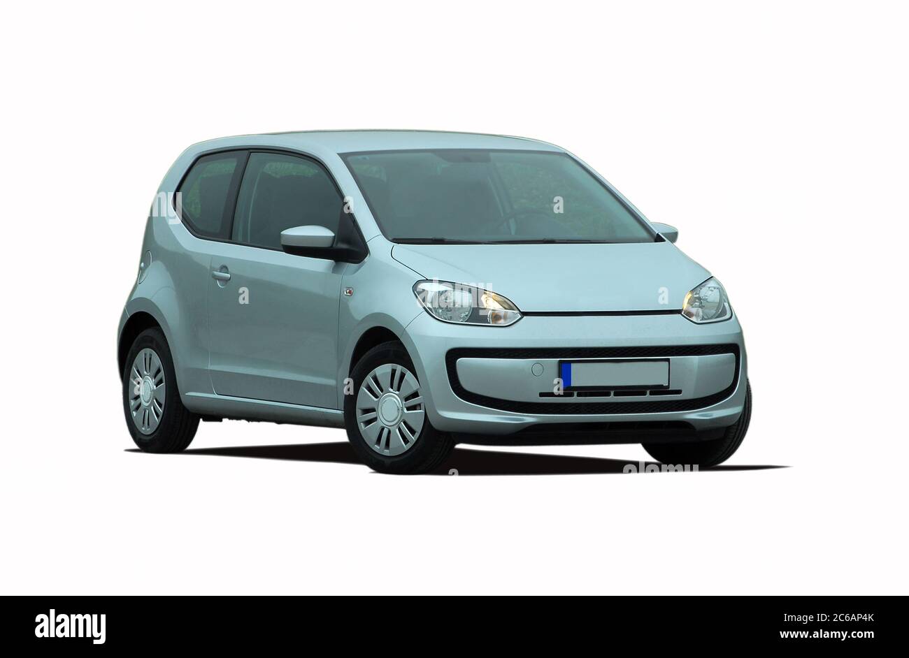 small gray car on white background Stock Photo Alamy