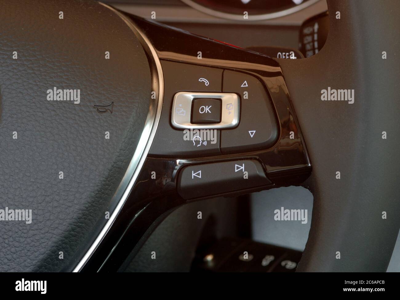 steering wheel button Stock Photo Alamy