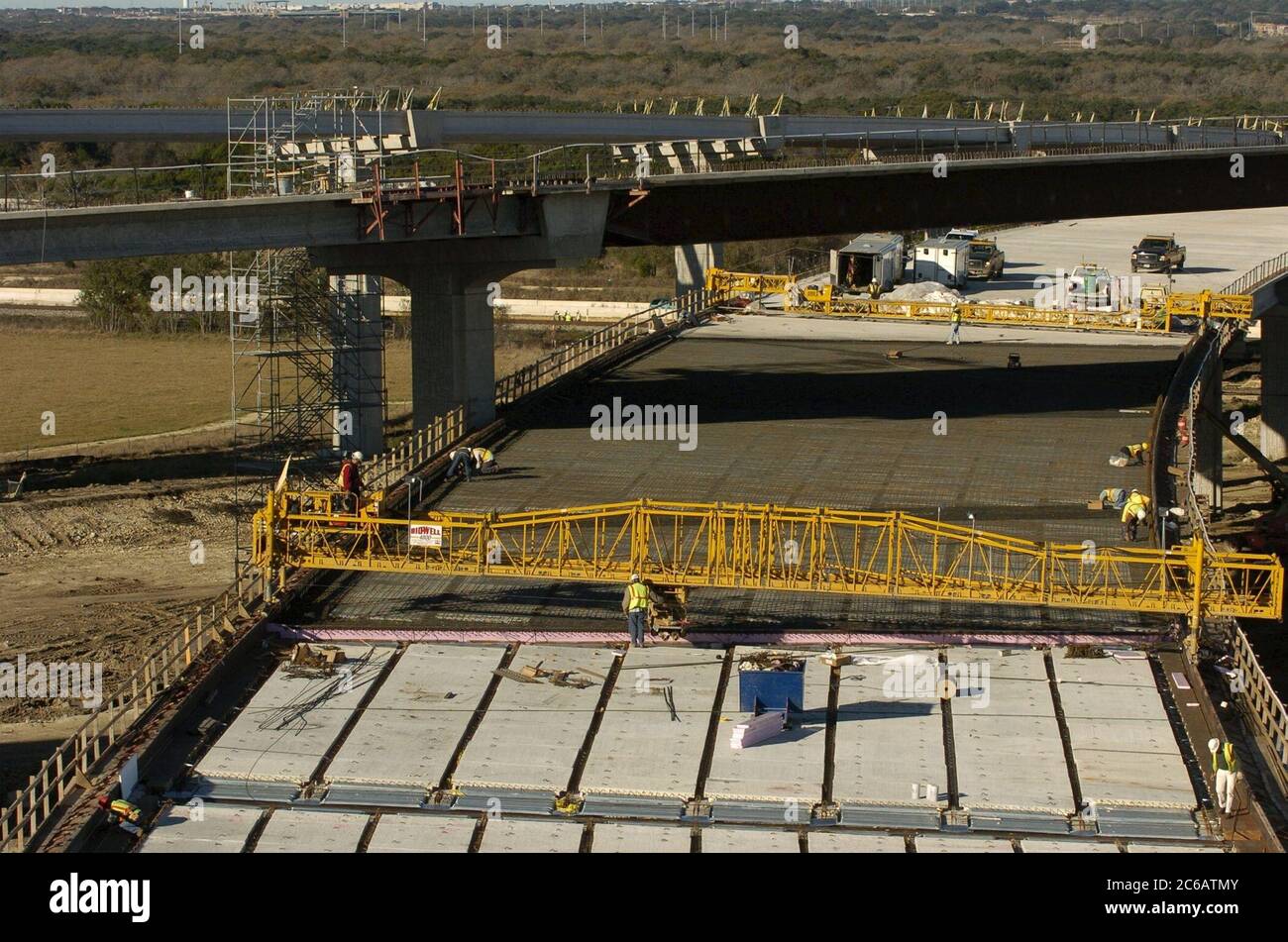 Williamson County, Texas USA, December 10 2004 Highway construction is