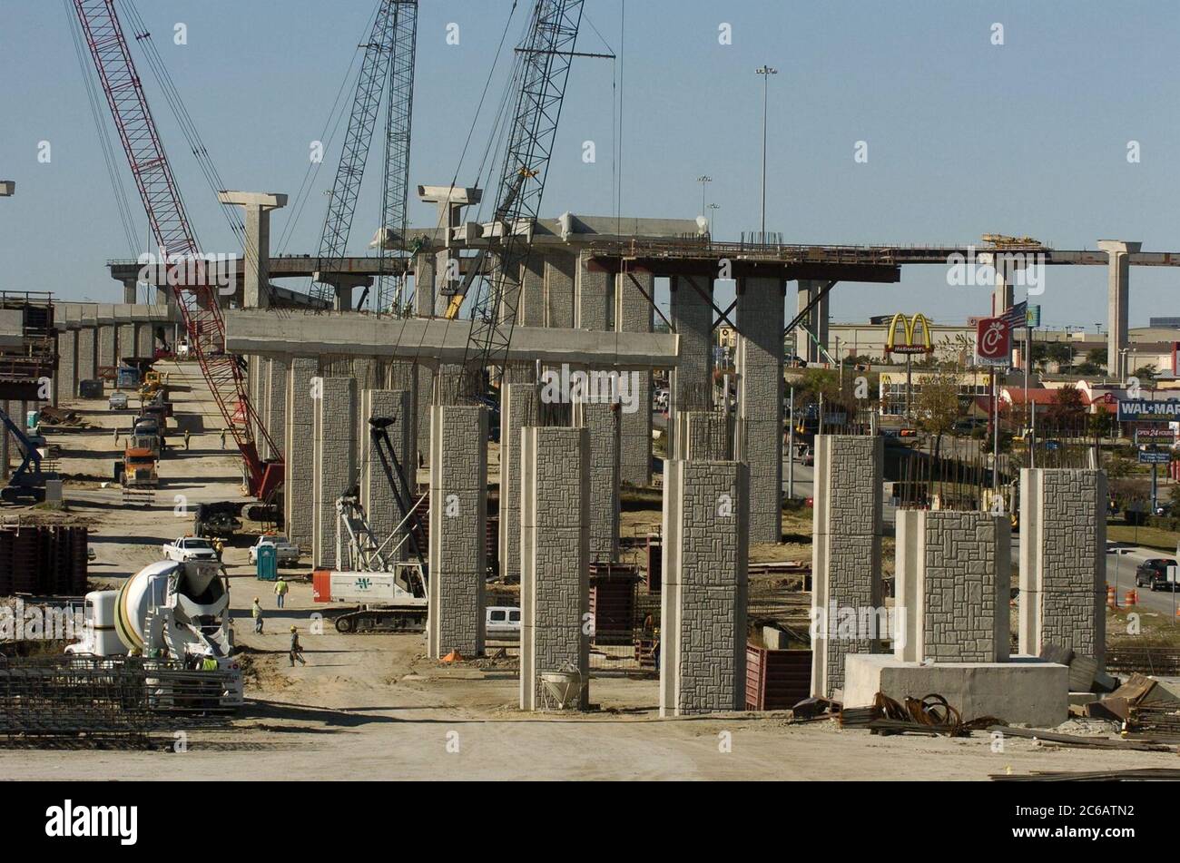 Williamson County, Texas USA, December 10 2004 Highway construction is