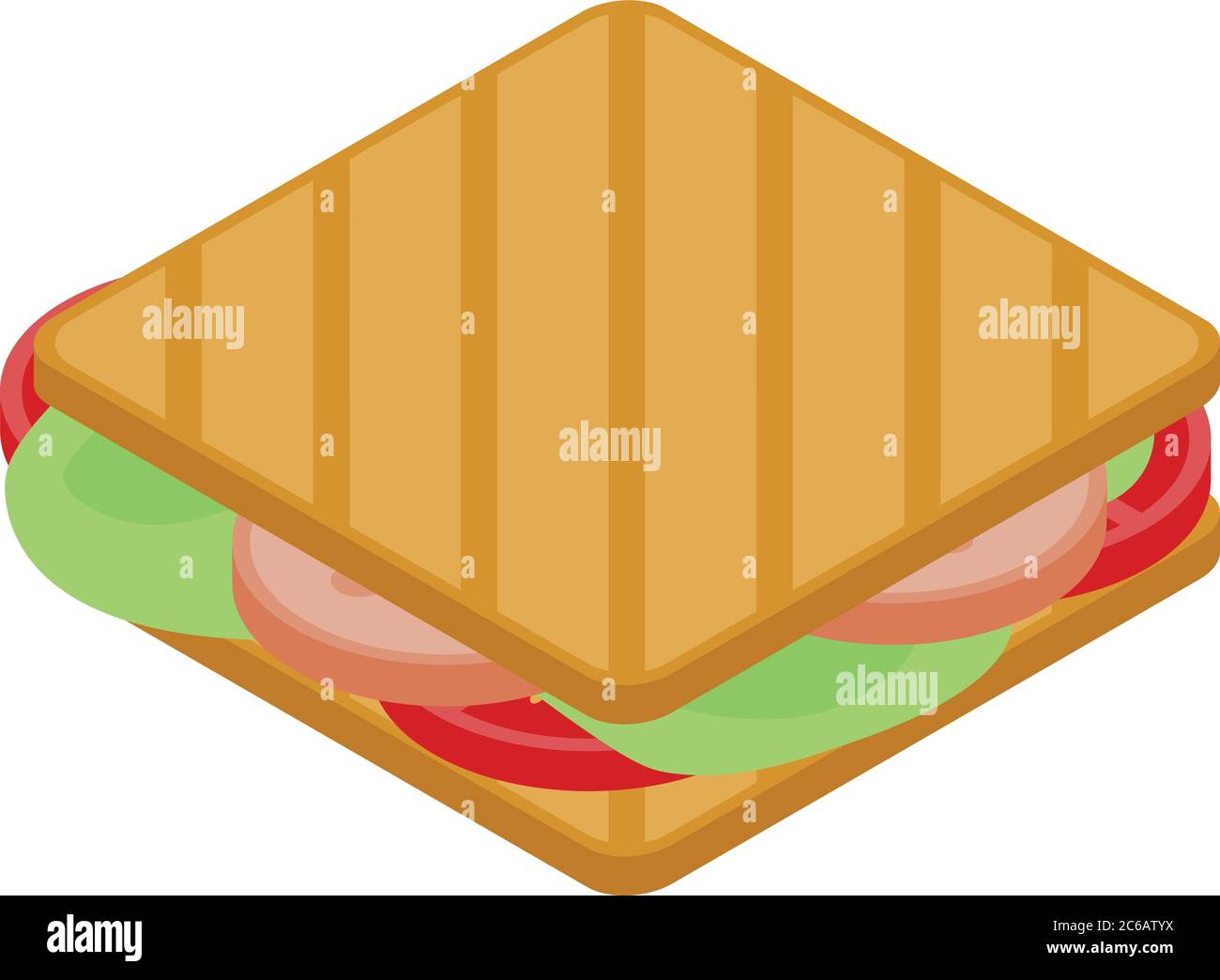 Office sandwich icon, isometric style Stock Vector