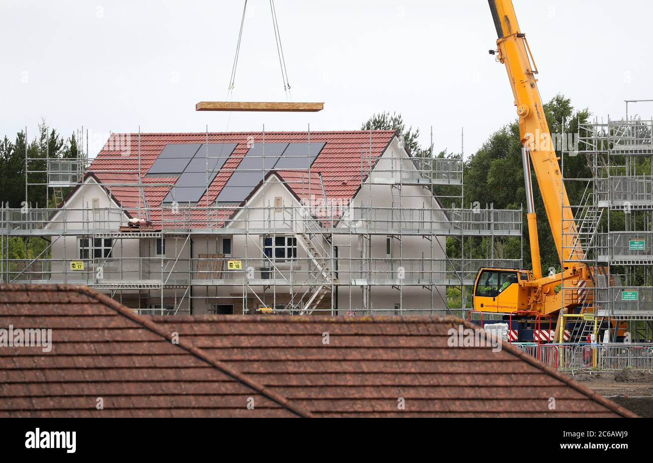 A New House Build In Larbert As Chancellor Rishi Sunak Announced That Stamp Duty Was Being Abolished On Transactions Below 500 000 Until March 31 2021 Stock Photo Alamy