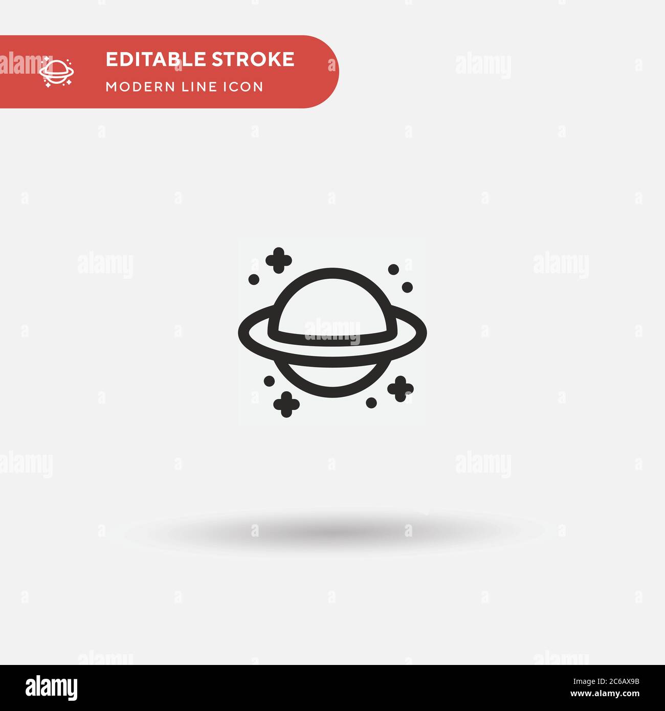 Space Simple vector icon. Illustration symbol design template for web mobile UI element. Perfect color modern pictogram on editable stroke. Space icon Stock Vector