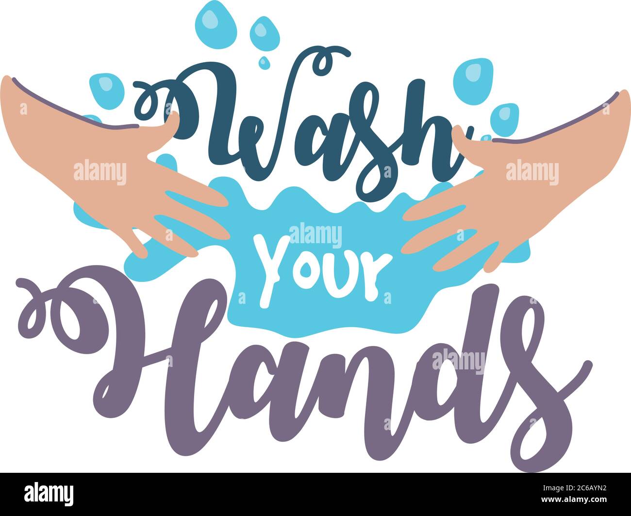 wash your hands, hands wash with soap vector illustration design Stock ...