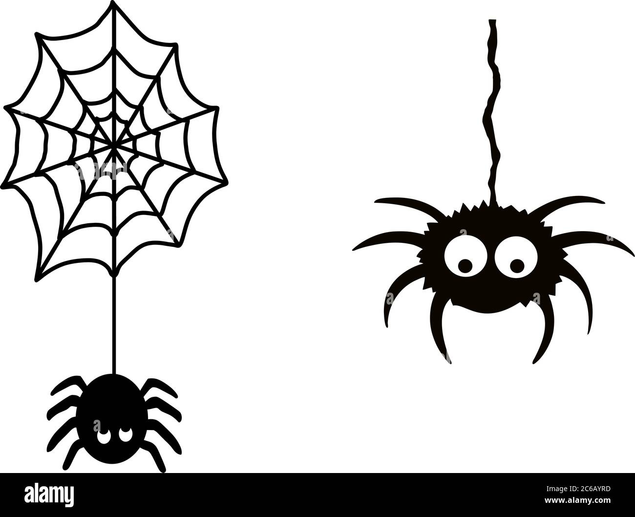 Spider on a white background. Suitable for printing. VECTOR Stock Vector