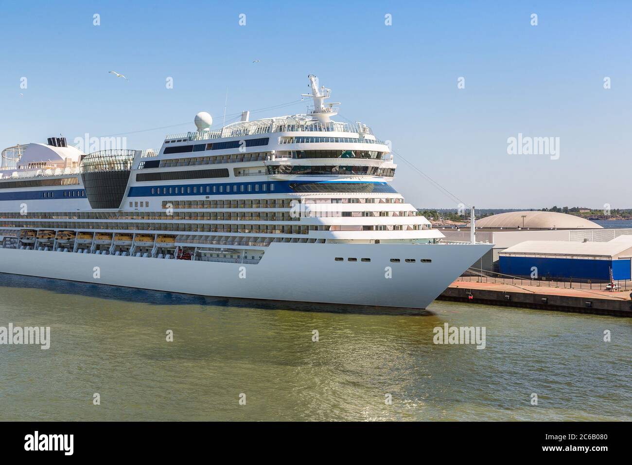 Big Cruise Ship In Helsinki In A Beautiful Summer Day Finland Stock Photo Alamy