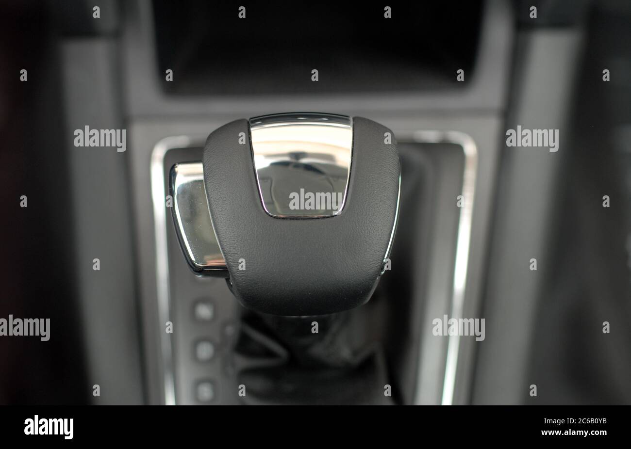 Automatic gear shift handle Stock Photo Alamy