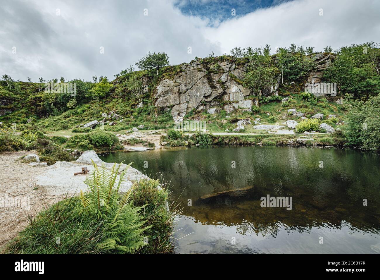 Haytor granite quarry, Haytor Down, Dartmoor, Devon, England, UK Stock