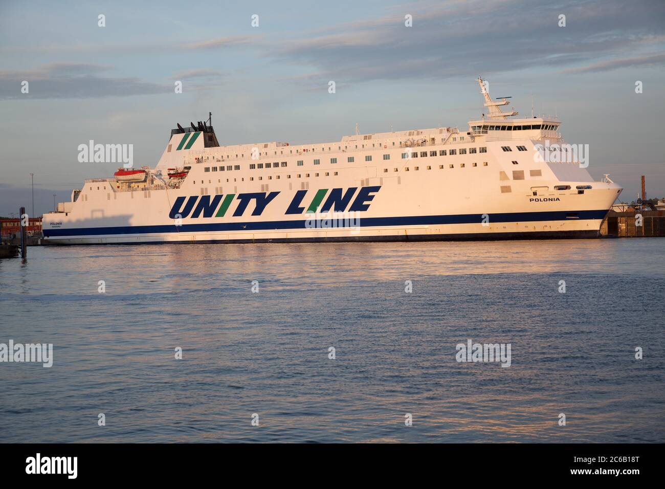 The passenger ferry Polonia, in the port of Ystad, from the shipping ...
