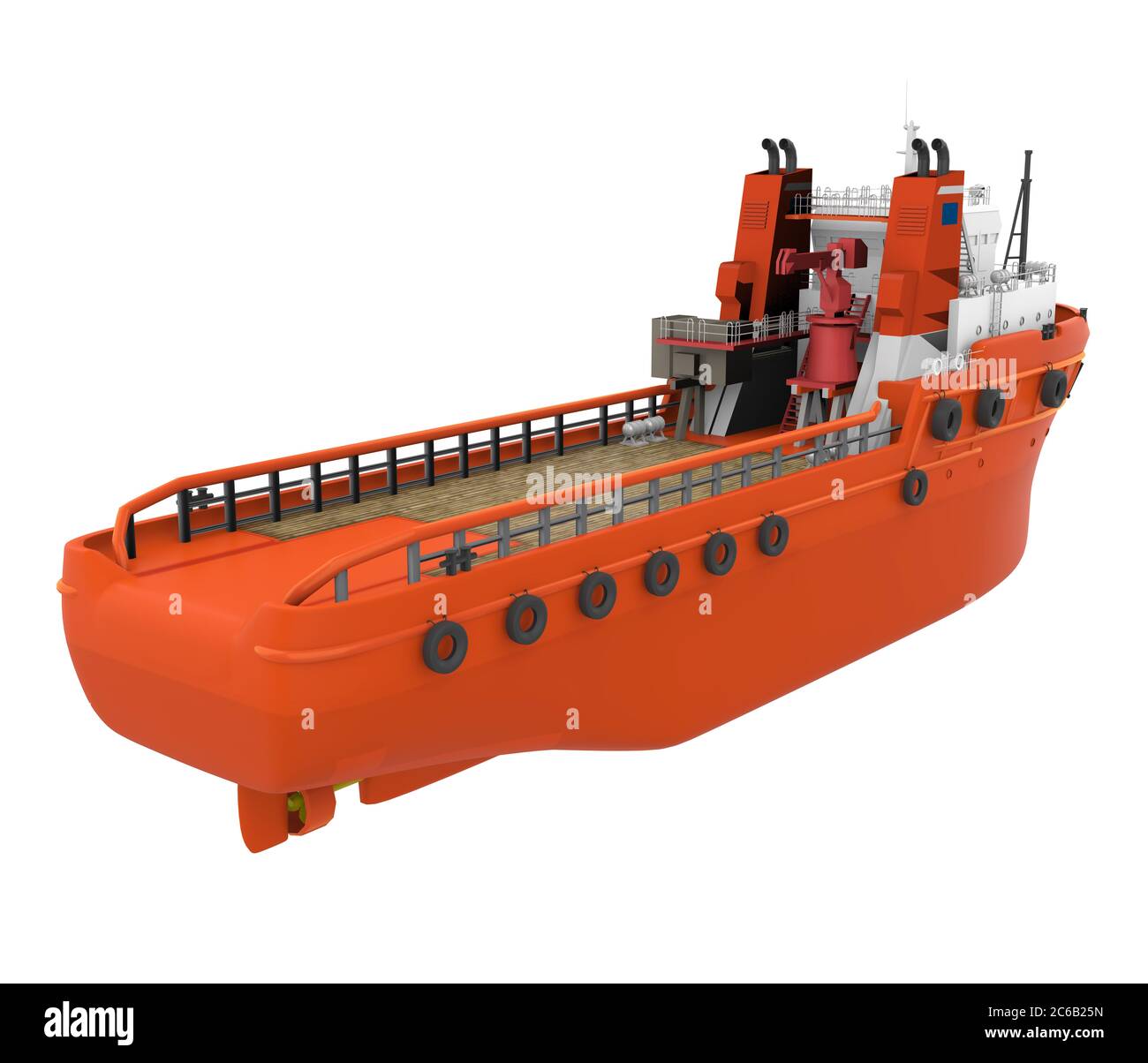 Anchor Handling Tug Supply Vessel Isolated Stock Photo