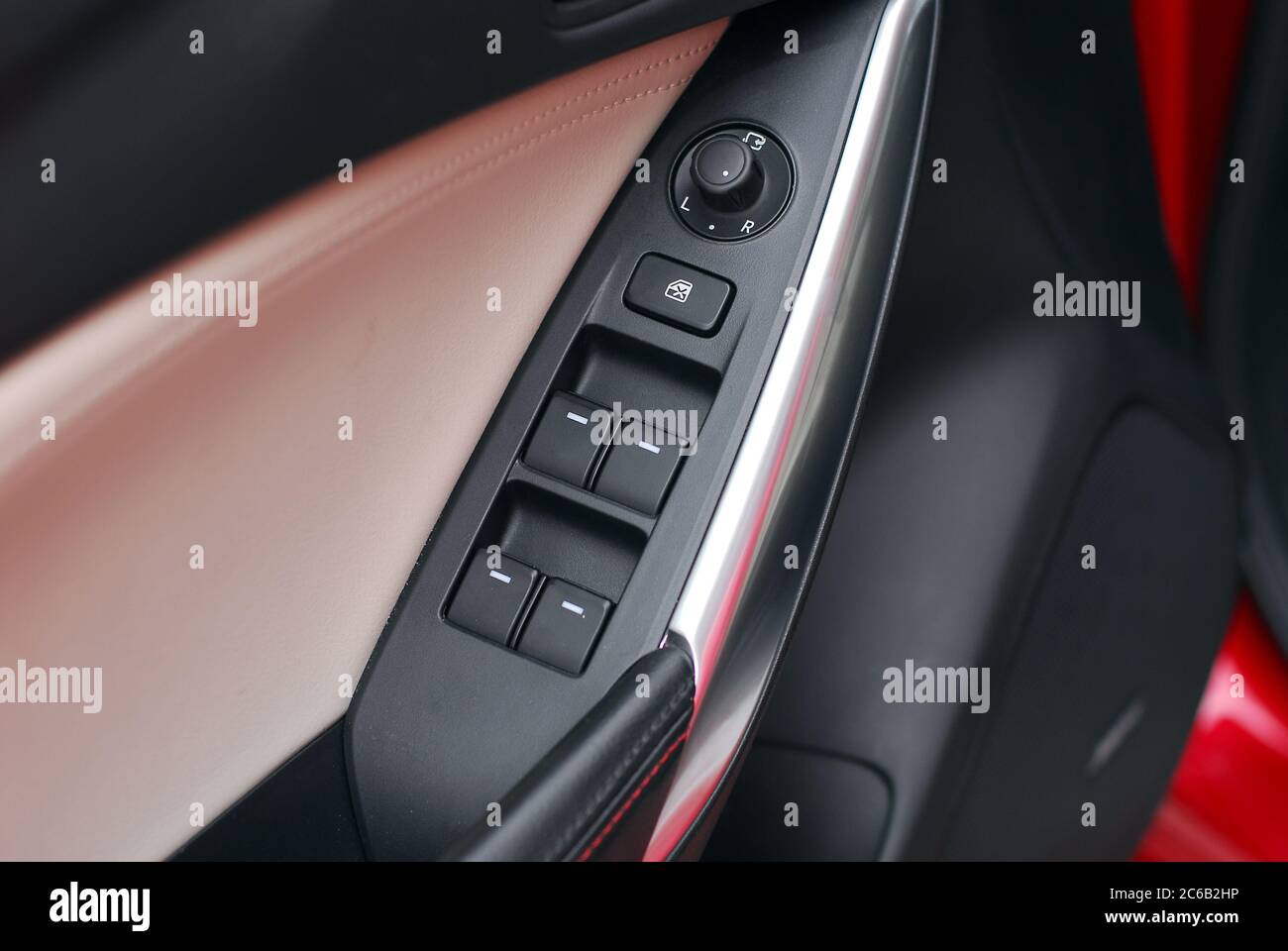 electric button for closing a car window Stock Photo Alamy