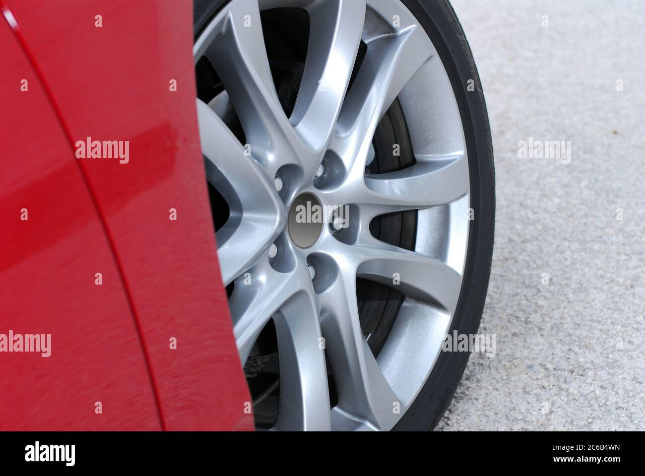 tire and alloy wheel on passenger car Stock Photo Alamy