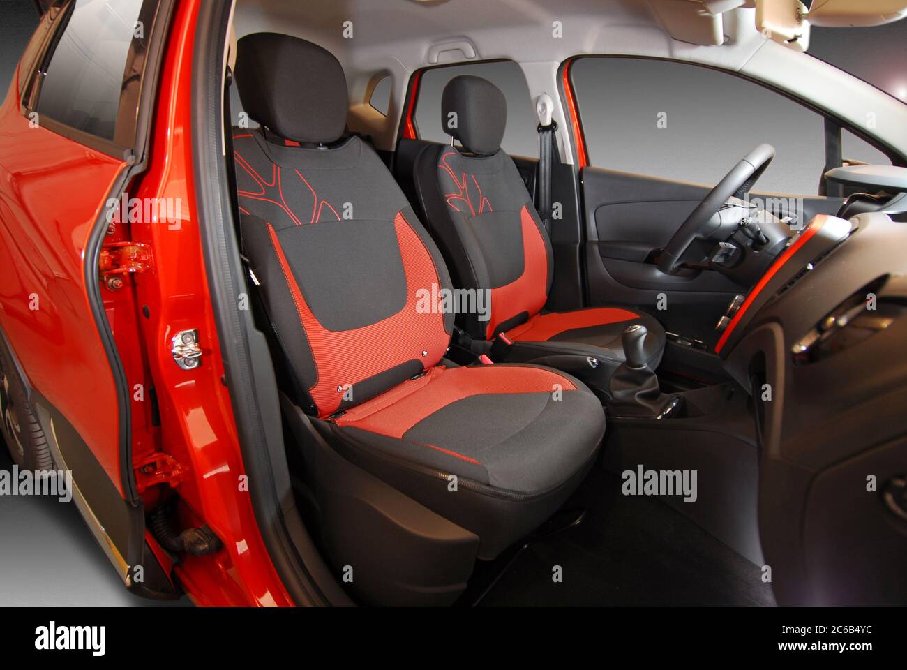 Front seats of a passinger car Stock Photo
