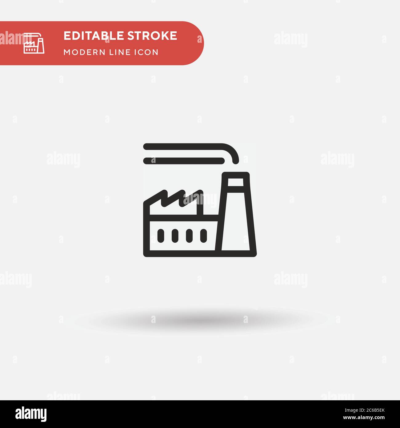 Factory Simple vector icon. Illustration symbol design template for web ...