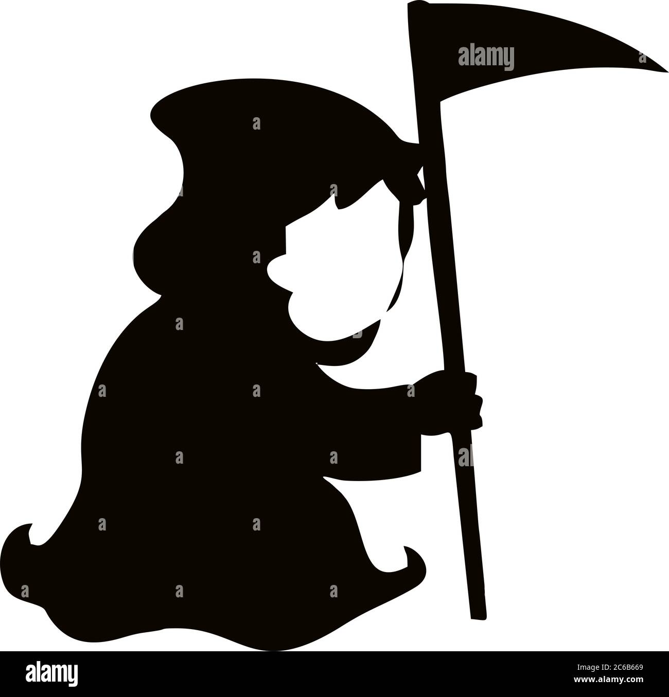 Halloween witch on white background. Vector Stock Vector