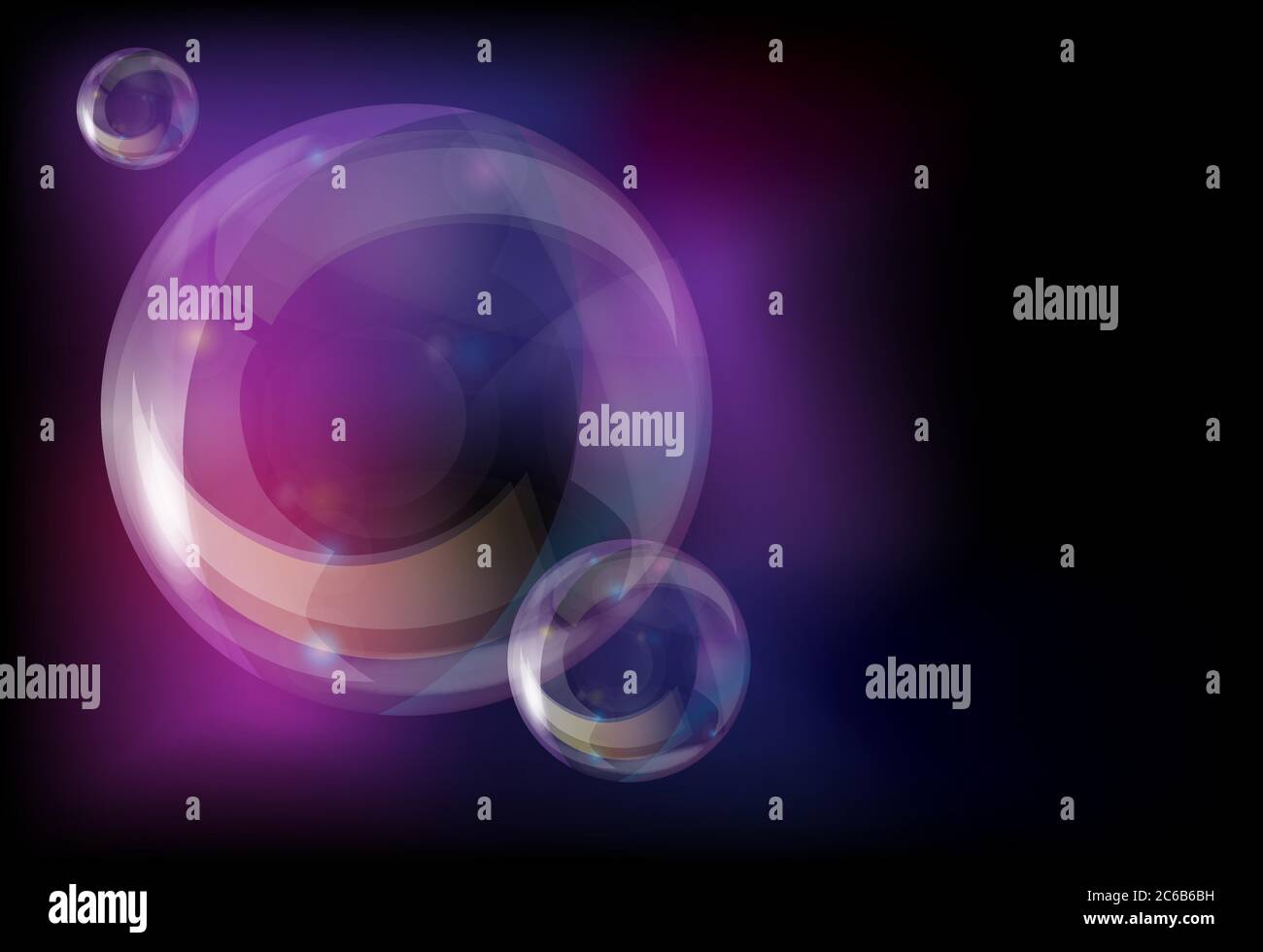 Soap bubbles on abstract background with space for your text. EPS10 vector format. Stock Vector
