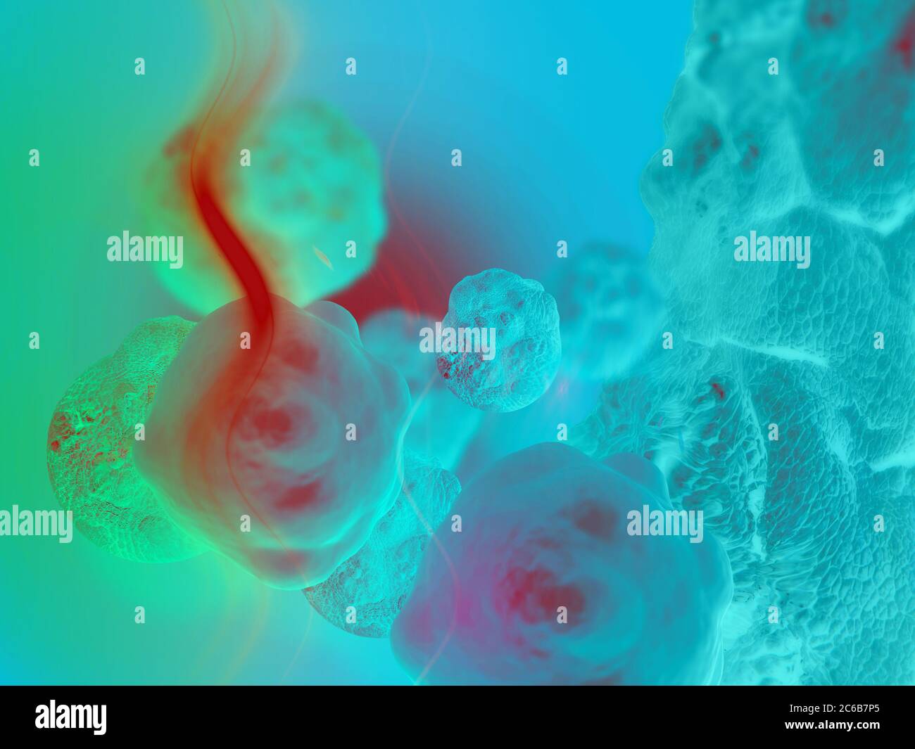 Virus and bacterium background - High Quality 3D Render Stock Photo - Alamy