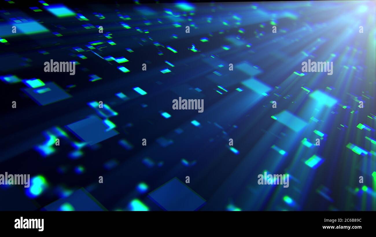 3d rendering of technology and data processing. Computer generated ...