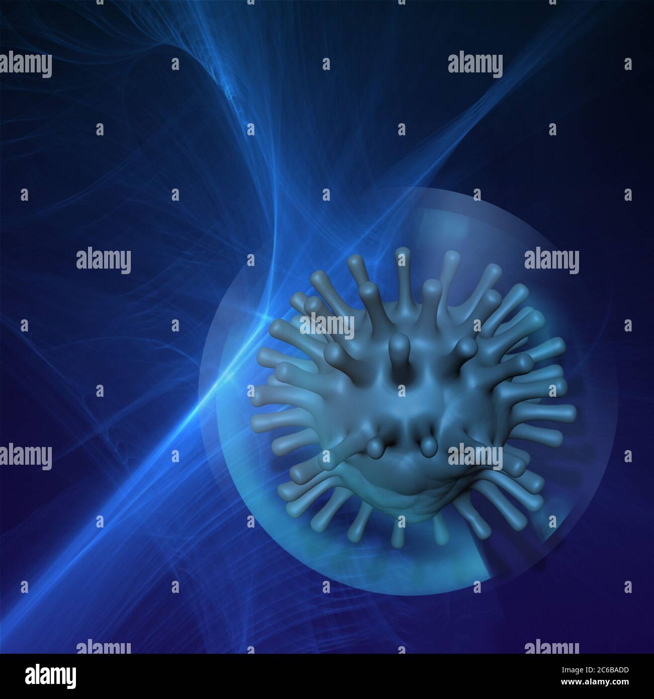Virus and bacterium background - High Quality 3D Render Stock Photo - Alamy