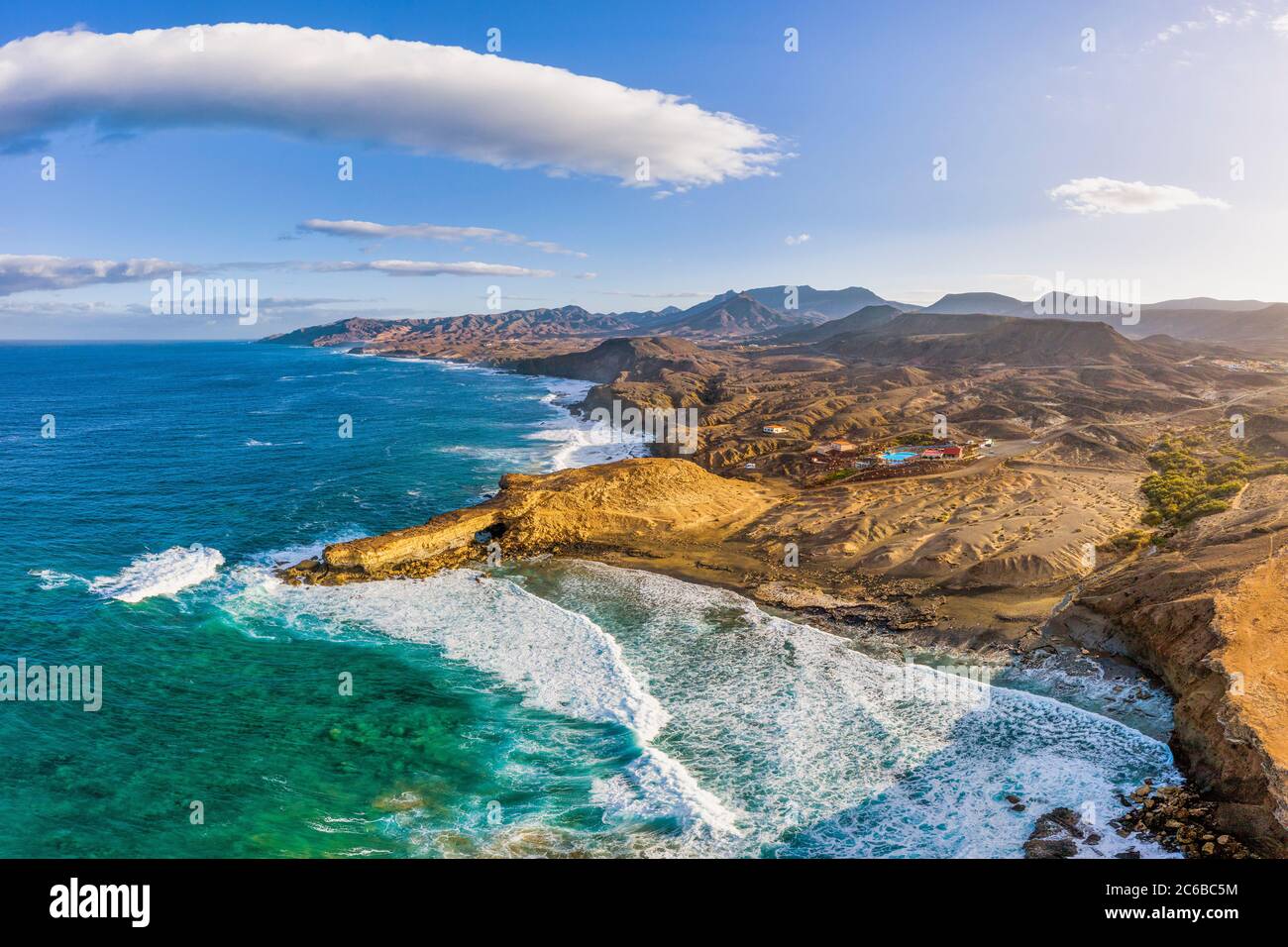La Pared and Playa Pared, Fuerteventura, Canary Islands, Spain, Atlantic, Europe Stock Photo