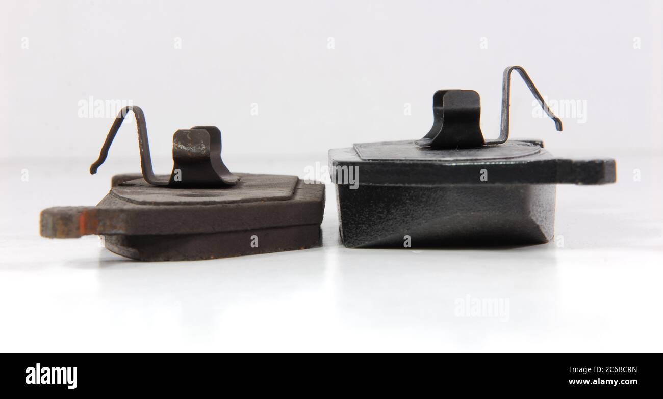 new and old brake pads Stock Photo Alamy