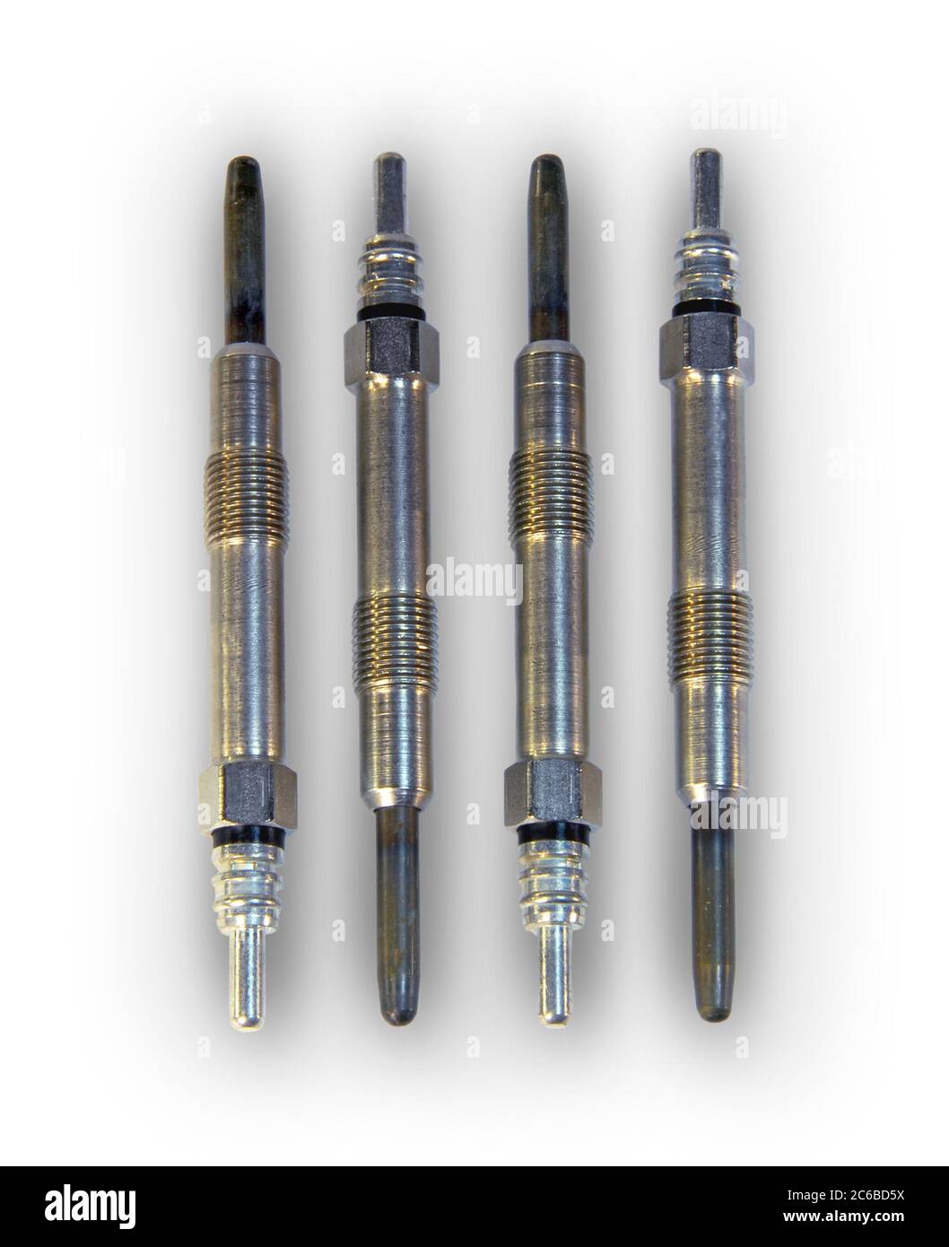 Glow plugs for diesel engine isolated on white background Stock Photo