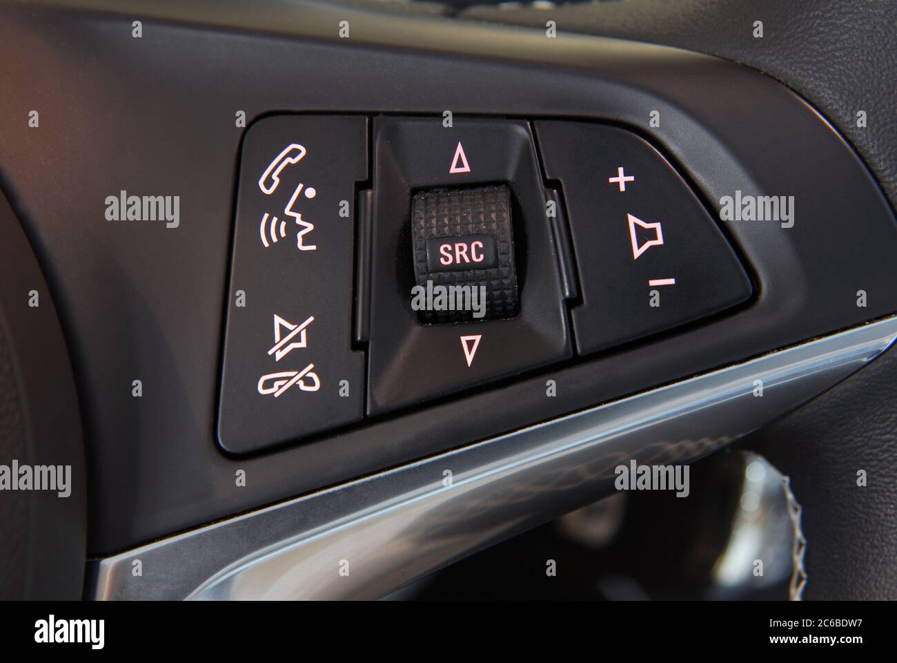 steering wheel button, detail on the steering wheel with controls
