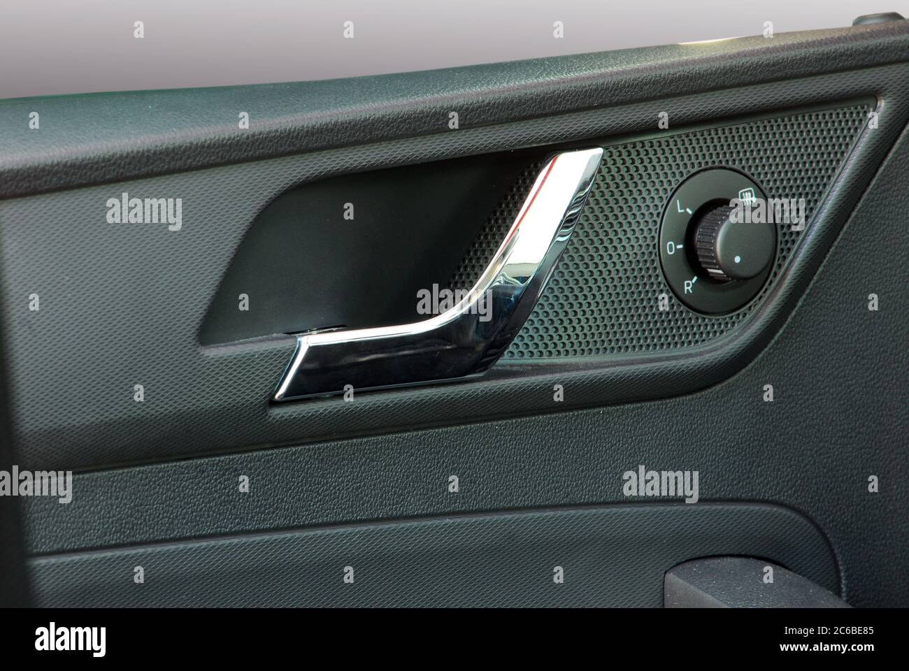 car door handles and side mirror switch control Stock Photo Alamy