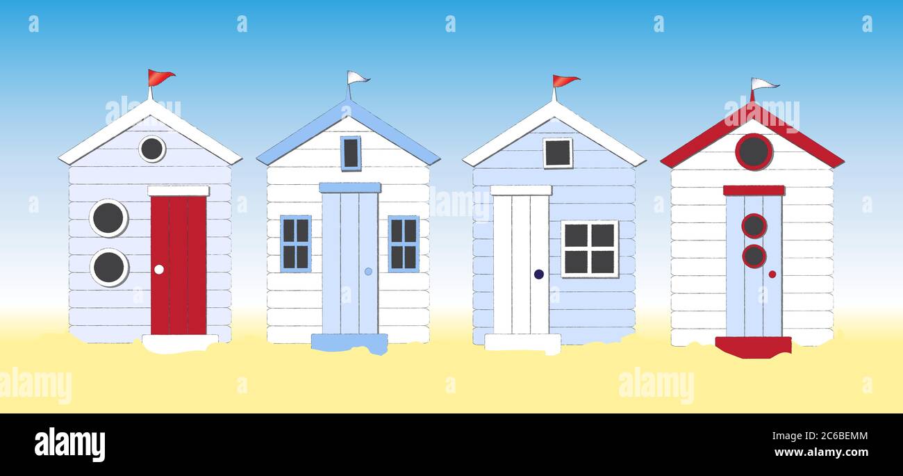 Beach huts england Stock Vector Images - Alamy Beach huts england Stock Vector Images - Alamy