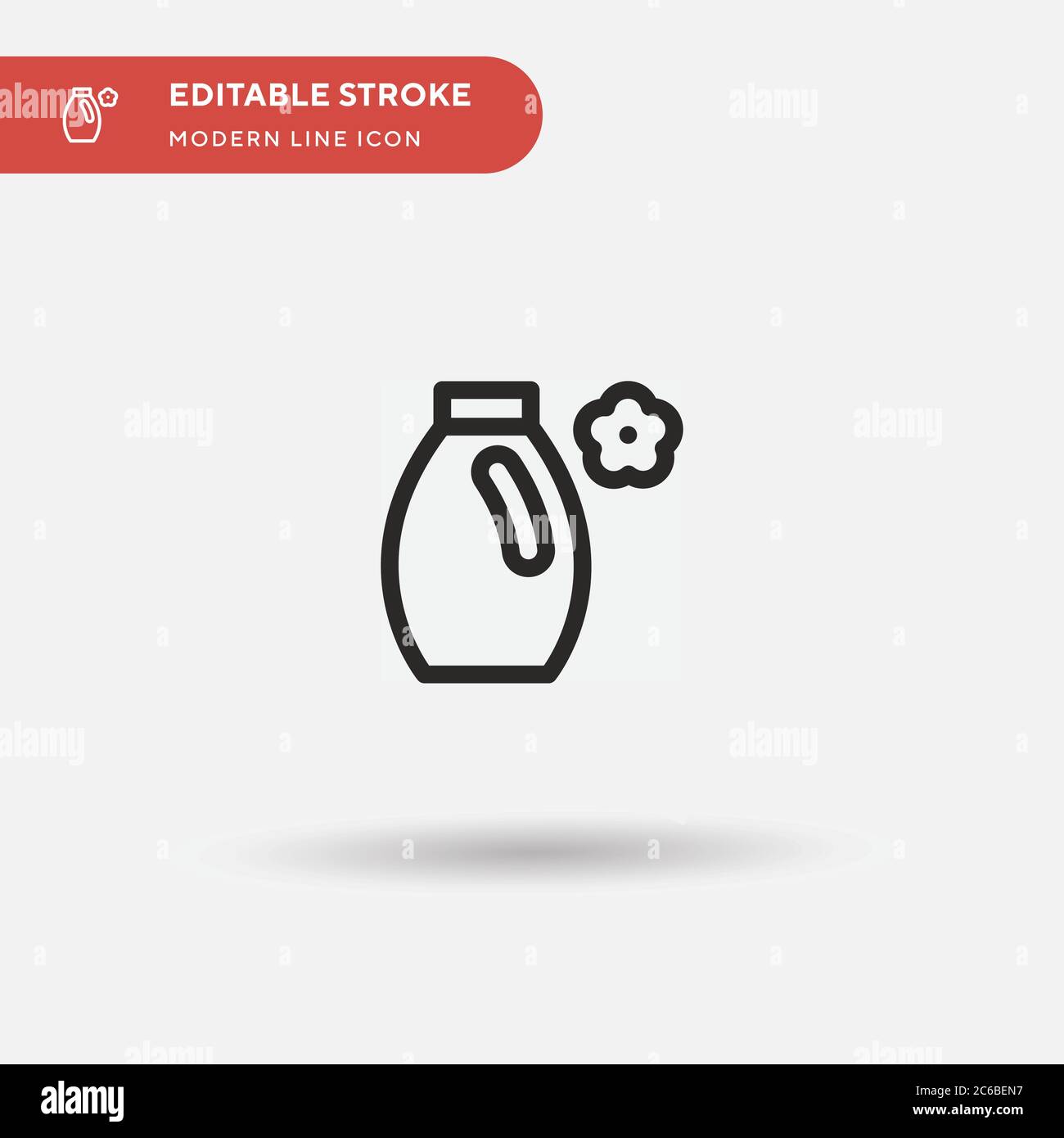 Softener Simple vector icon. Illustration symbol design template for web mobile UI element. Perfect color modern pictogram on editable stroke. Softene Stock Vector