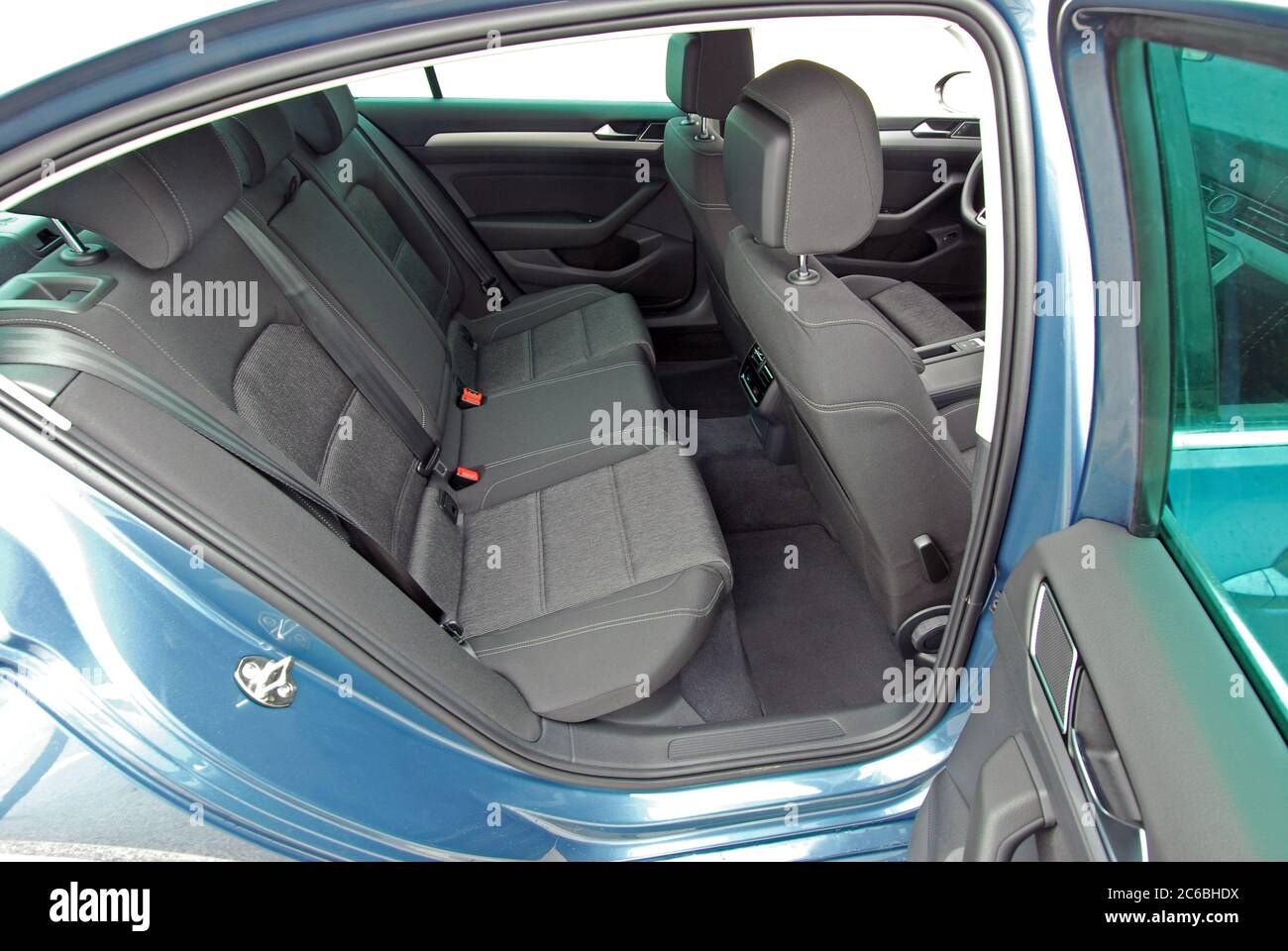 rear seat in the passinger car Stock Photo