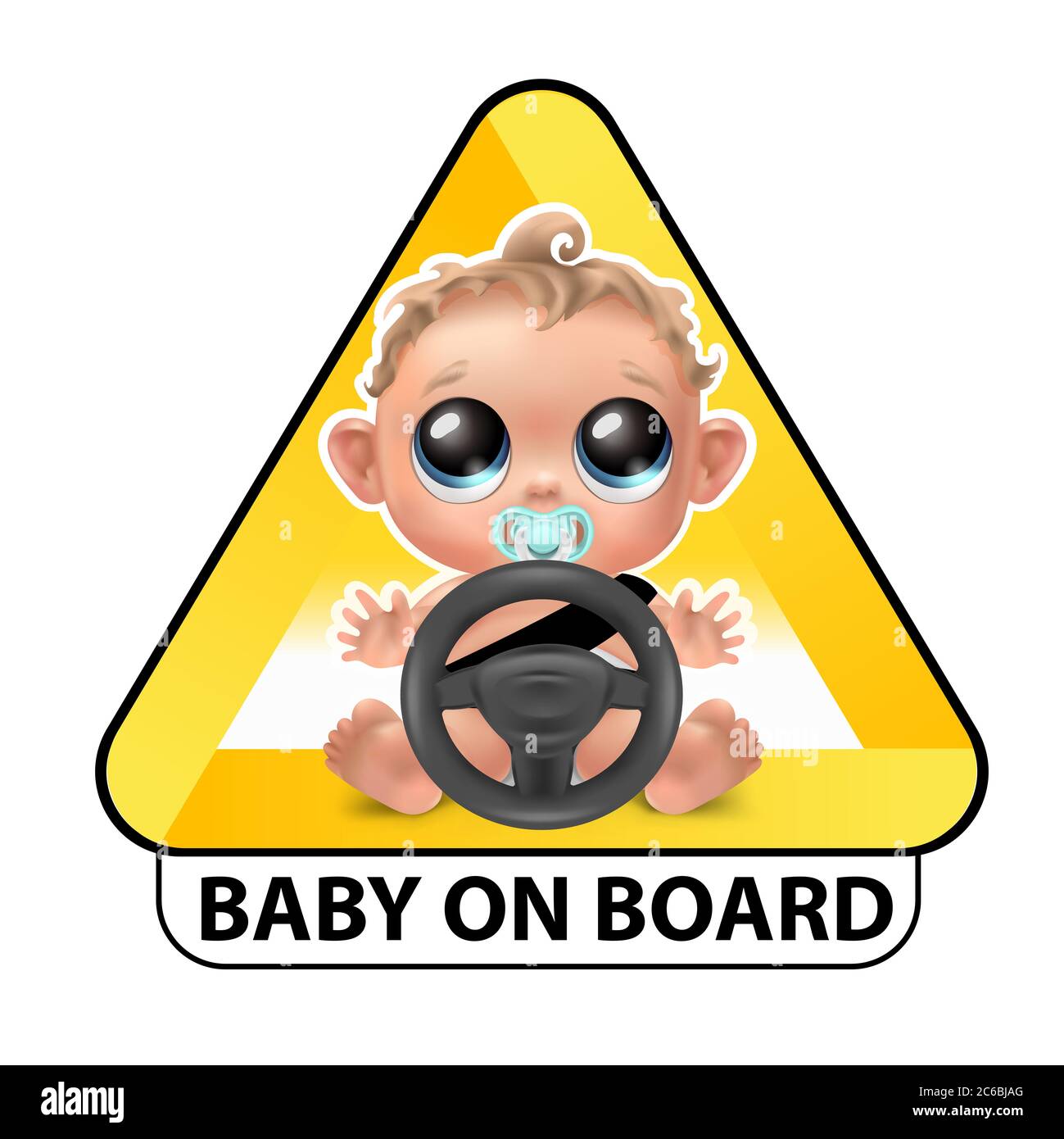 vinyl cut sticker glossy white. A baby on board sticker Mercedez Benz style 