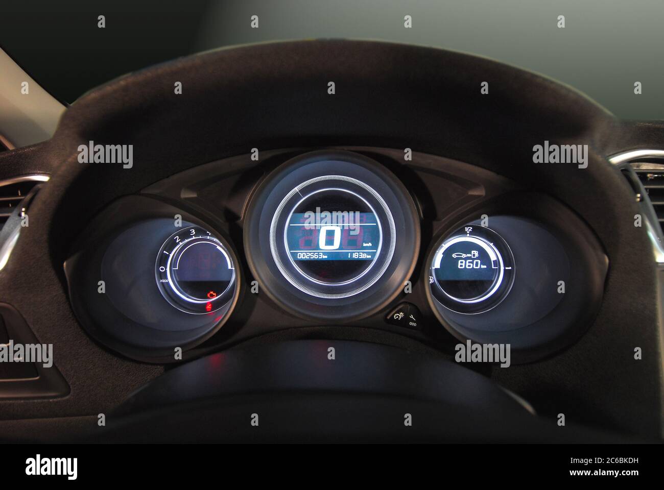 car illuminated dashboard, illuminated instrument panel with the