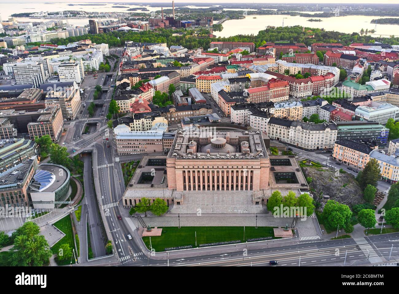 Aerial view of Parliament of Finland in Helsinki Stock Photo - Alamy