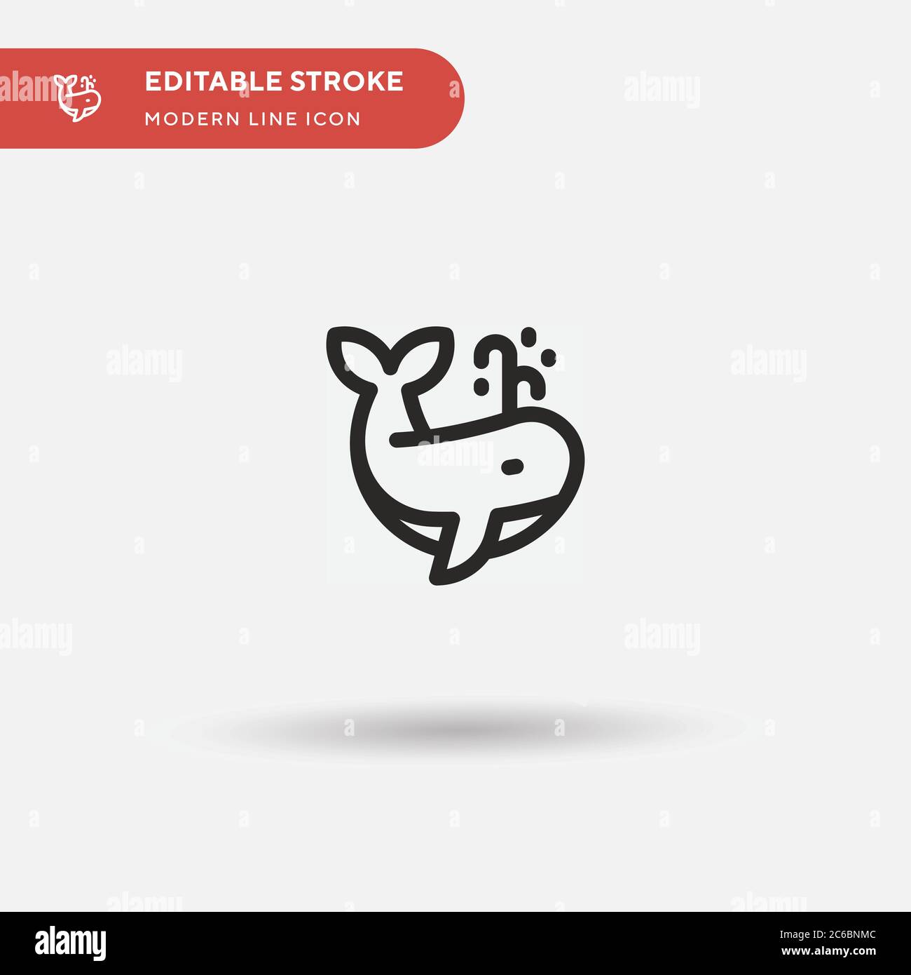 Whale Simple vector icon. Illustration symbol design template for web ...