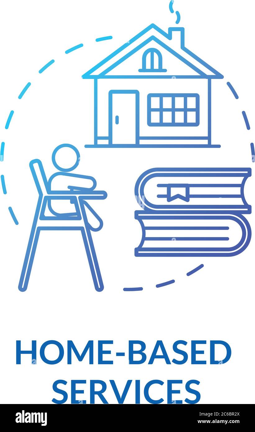 Daycare homebased services concept icon. Children development ...
